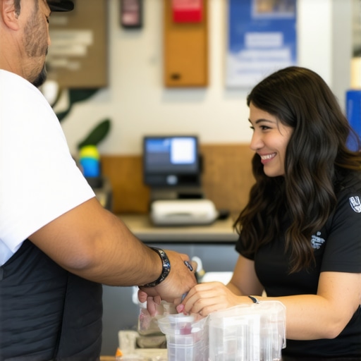Community Engagement in Laredo A friendly local business owner interacting with customers in Laredo, highlighting community trust.