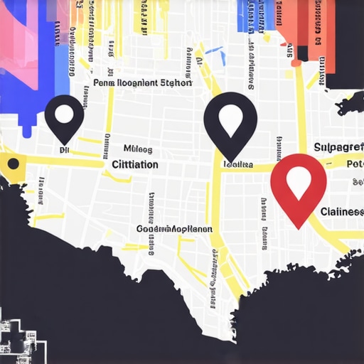 Map highlighting local citations and GMB profile for Laredo businesses