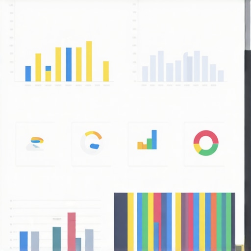 A workspace with SEO software and analytics charts for local SEO management