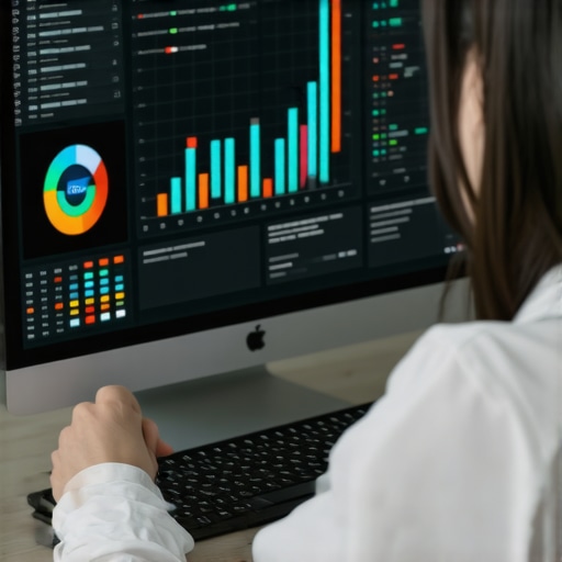 Analyzing Local SEO Data Person working on SEO analytics using digital tools for local search optimization