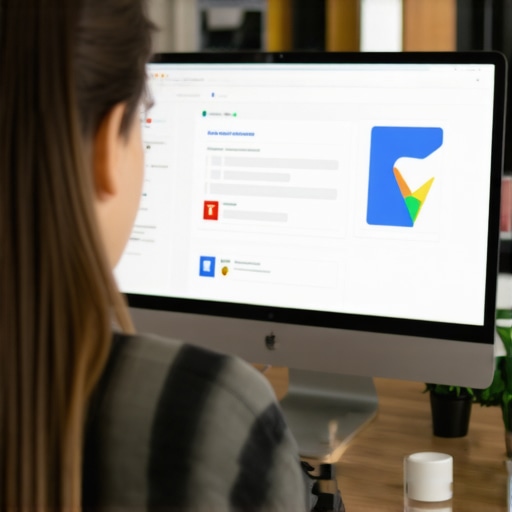 Optimizing GMB Profile for Local SEO Success Business owner working on laptop optimizing Google My Business listing in Laredo