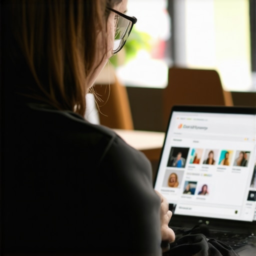 Optimizing GMB Profile in Laredo Business owner editing Google My Business profile on a laptop in Laredo