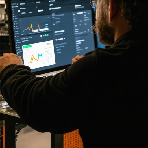 Person reviewing SEO analytics on a laptop, representing ongoing SEO maintenance and tools usage.