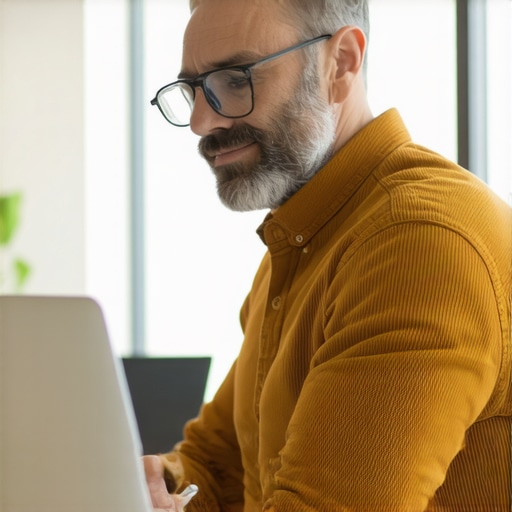 Optimizing GMB Profile in Laredo Business owner updating Google Business Profile on laptop